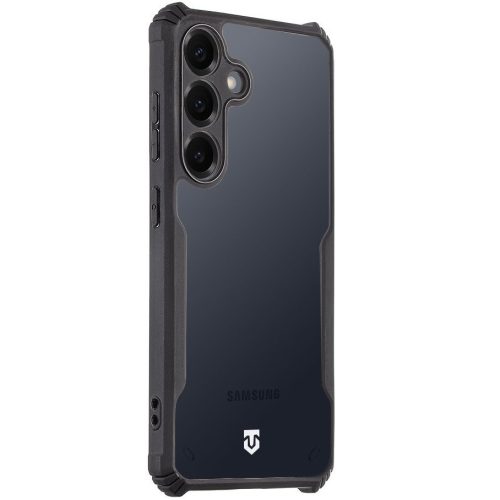 Samsung Galaxy S25 SM-S931, Szilikon tok, közepesen ütésálló, légpárnás sarok, Tactical Quantum Stealth, átlátszó/fekete