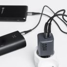Hálózati töltő adapter, 33W, USB aljzat, USB Type-C aljzat, gyorstöltés, PD, GaN, QC 4.0, Forcell F-Energy VT-31, szürke