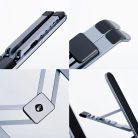 Univerzális asztali laptoptartó, állítható, összecsukható, Forcell F-Grip Fold Stand H Pro, szürke