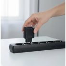 Hálózati töltő adapter, 45W, USB aljzat, USB Type-C aljzat, gyorstöltés, PD, QC 4.0, GaN, Forcell F-Energy GaN III B245202, fekete