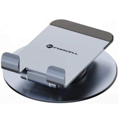 Univerzális asztali készüléktartó, dönthető, elforgatható, összecsukható, Forcell F-Grip Fold Stand 3 360, szürke
