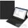 Apple iPad 10.2 (2019 / 2020 / 2021), Bluetooth billentyűzetes mappa tok, érintőceruza tartó, érintőceruza nélkül, TP SC Pen Holder + Keyboard, fekete