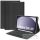 Samsung Galaxy Tab A9 (8.7) SM-X110 / X115, Bluetooth billentyűzetes mappa tok, érintőceruza tartó, érintőceruza nélkül, TP SC Pen Holder + Keyboard, fekete