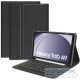 Samsung Galaxy Tab A9 (8.7) SM-X110 / X115, Bluetooth billentyűzetes mappa tok, érintőceruza tartó, érintőceruza nélkül, TP SC Pen Holder + Keyboard, fekete
