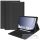 Samsung Galaxy Tab A9 Plus (11.0) SM-X210 / X215 / X216B, Bluetooth billentyűzetes mappa tok, érintőceruza tartó, érintőceruza nélkül, TP SC Pen Holder + Keyboard, fekete
