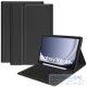 Samsung Galaxy Tab A9 Plus (11.0) SM-X210 / X215 / X216B, Bluetooth billentyűzetes mappa tok, érintőceruza tartó, érintőceruza nélkül, TP SC Pen Holder + Keyboard, fekete