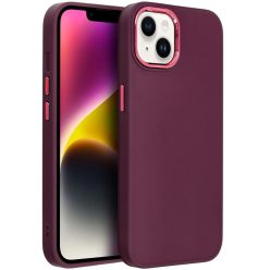   Xiaomi Redmi Note 13 5G, Szilikon tok, közepesen ütésálló, fémhatású kamera keret, Frame Case, lila
