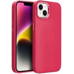   Xiaomi Redmi Note 13 5G, Szilikon tok, közepesen ütésálló, fémhatású kamera keret, Frame Case, magenta