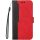 Xiaomi Redmi Note 13 Pro 5G / Poco X6 5G, Oldalra nyíló tok, stand, kártyatartóval, kézpánttal, Wooze Colour Wallet, piros