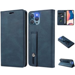   Apple iPhone 16 Plus, Oldalra nyíló tok, stand, kártyatartóval, kézpánttal, Wooze Business Plus, kék