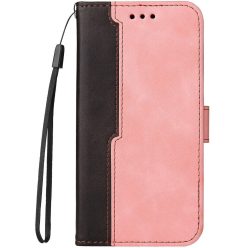   Xiaomi 14, Oldalra nyíló tok, stand, kártyatartóval, kézpánttal, Wooze Colour Wallet, rózsaszín