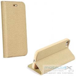   Samsung Galaxy Xcover 7 SM-G556B, Oldalra nyíló tok, stand, Luna Book, arany