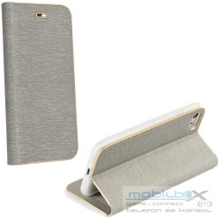   Samsung Galaxy Xcover 7 SM-G556B, Oldalra nyíló tok, stand, Luna Book, ezüst