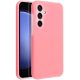Samsung Galaxy A16 4G / A16 5G SM-A165F / A166B, Szilikon tok, mikrofiber plüss belső, Candy Case, rózsaszín