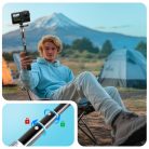 Prémium selfie bot és MonoPad, 30 - 93 cm, GoPro / DJI sportkamerákhoz, Tech-Protect GA100, fekete