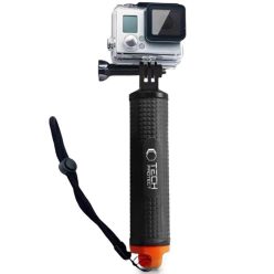   Prémium kézi állvány, float hand grip, GoPro / DJI sportkamerákhoz, tároló rekesszel, kézpánttal, Tech-Protect GA100 Float Hand Grip, fekete