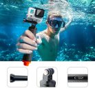 Prémium kézi állvány, float hand grip, GoPro / DJI sportkamerákhoz, tároló rekesszel, kézpánttal, Tech-Protect GA100 Float Hand Grip, fekete