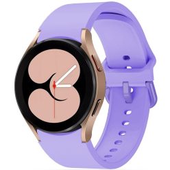   Samsung Galaxy Watch 4 / 5 / 5 Pro / 6 / 7 / FE (40 / 44 / 45mm) / Watch 4 Classic / 6 Classic (42 / 43 / 46mm), szilikon pótszíj, állítható, TP IconBand, lila