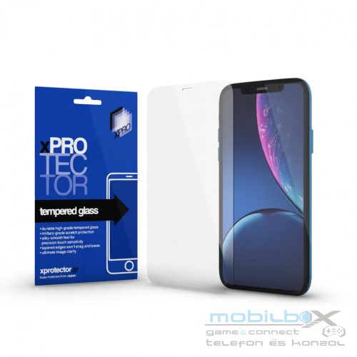 Apple iPhone XR / 11, Kijelzővédő fólia, ütésálló fólia (az íves részre NEM hajlik rá!), Tempered Glass (edzett üveg), 0.33, Xprotector, Clear