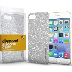   Samsung Galaxy S22 Ultra 5G SM-S908, Szilikon tok, csillogó, Xprotector Diamond, ezüst