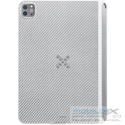   Apple iPad Pro 11 (2020 / 2021 / 2022), Műanyag hátlap töltőtok, PitaFlow vezeték nélküli töltővel, karbon minta, Pitaka MagEZ Pro Case, fehér