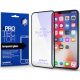 Apple iPhone 16 Pro Max, Kijelzővédő, ütésálló fólia (az íves részre is!), Tempered Glass (edzett üveg), kékfény elleni védelem. Xprotector Anti Blue Light, fekete