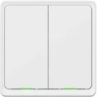 TESLA okos dupla kapcsoló, ZigBee protokollal, TESLA mobilalkalmazás támogatással, fehér