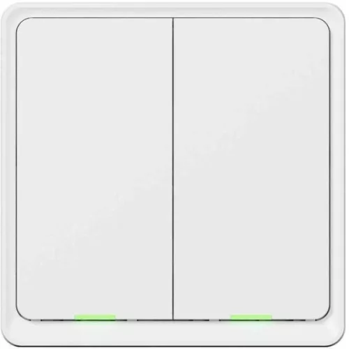 TESLA okos dupla kapcsoló, ZigBee protokollal, TESLA mobilalkalmazás támogatással, fehér