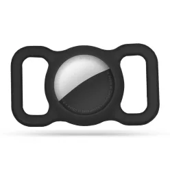   Tech-Protect Smooth Apple Airtag / Airtag 2 tok, kisállat nyakövre / hevederre rögzíthető, fekete