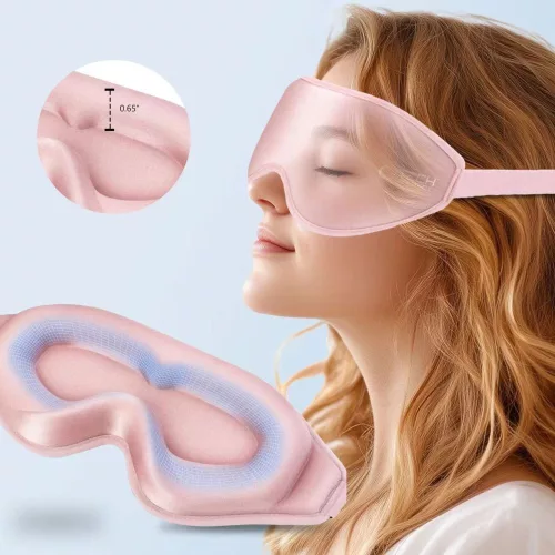 Tech-Protect EyeShade alvómaszk / szemfedő memóriahabbal, állítható pánttal, rózsaszín