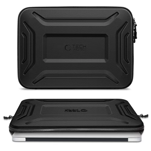 Tech-Protect Kevlar Pro strapabíró laptop táska / tartó, megerősített peremmel, 13-14col, fekete