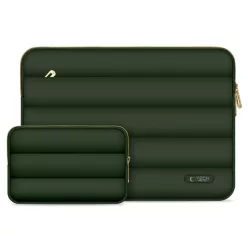   Tech-Protect Puffy univerzális laptop táska / tartó, ütéscsillapító habréteggel, plüss béléssel, 15-16col, zöld