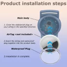 Tech-Protect Nylon Apple Airtag 1 / Airtag 2 tok szíjjal gyerekeknek, mágikus póni minta, rózsaszín