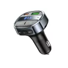 Hoco E70 bluetooth FM transmitter / autós töltő, USB-A-USB-C, digitális kijelző, PD, QC3.0, 5A, 30W, fekete