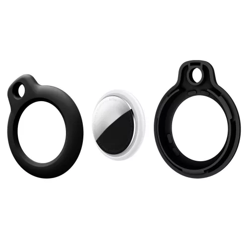 Tech-Protect Rough Apple Airtag / Airtag 2 tok, fekete (2db)