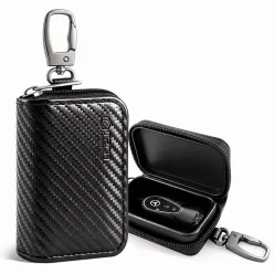   Tech-Protect KLR300 RFID blokkoló tartó / táska, Carbon, fekete (autó kulcshoz)