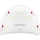 Műkörmös UV lámpa, 12 Led-es, 36W, USB csatlakozóval, Wooze Dazzle, rózsaszín