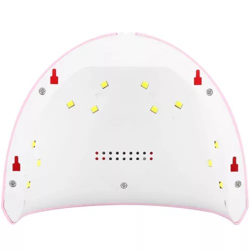 Műkörmös UV lámpa, 12 Led-es, 36W, USB csatlakozóval, Wooze Dazzle, rózsaszín