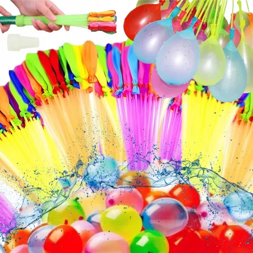 Vízibomba szett, 3 x 37 db lufival, Wooze Magic Ballons, színes