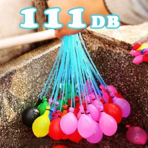 Vízibomba szett, 3 x 37 db lufival, Wooze Magic Ballons, színes