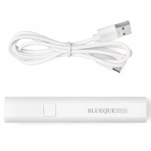 Műkörmös mini UV lámpa, kézi, akkumulátoros, hordozható, 3W, 1 LED-es, Blueque BQ-MINI4A, fehér