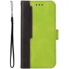 Samsung Galaxy S24 Plus SM-S926, Oldalra nyíló tok, stand, kártyatartóval, kézpánttal, Wooze Colour Wallet, zöld