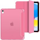 Apple iPad 10.9 (2022) / iPad 11 (2025), mappa tok, közepesen ütésálló, érintőceruza tartó, érintőceruza nélkül, színes átlátszó hátlap, Smart Case, TP SC Pen Holder Hybrid, magenta