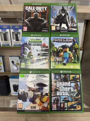 Xbox one játékcsomag - Call of duty Black ops III, Destiny, Plants vs Zombies, Minecraft, Overwatch, GTA V - használt