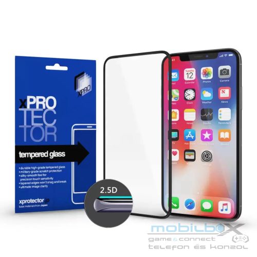 XPRO™ Tempered Glass Full 2.5D fekete 0.33 kijelzővédő üveg / üvegfólia Samsung Galaxy A70 készülékhez