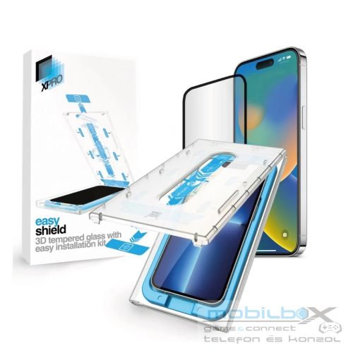 XPRO™ Easy Shield 3D kijelzővédő üveg / üvegfólia, felhelyező készlettel Apple iPhone XR / Apple iPhone 11 készülékhez