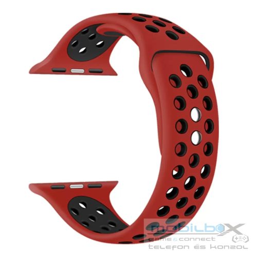XPRO™ Apple Watch lélegző sport szíj Piros / Fekete Apple Watch 38mm / 40mm / 41mm / 42mm (S10) készülékhez
