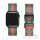 XPRO™ Apple Watch bőr szíj Sötétzöld / Piros Apple Watch 42mm (S1-S3) / 44mm / 45mm / 46mm / 49mm készülékhez