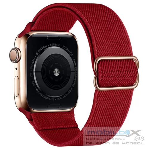 XPRO™ Apple Watch szövet körpánt Piros Apple Watch 38mm / 40mm / 41mm / 42mm (S10) készülékhez