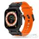  Tech-Protect DELTA PRO óraszíj Narancs / Fekete, Apple Watch 42mm (S1-S3) / 44mm / 45mm / 46mm / 49mm készülékhez